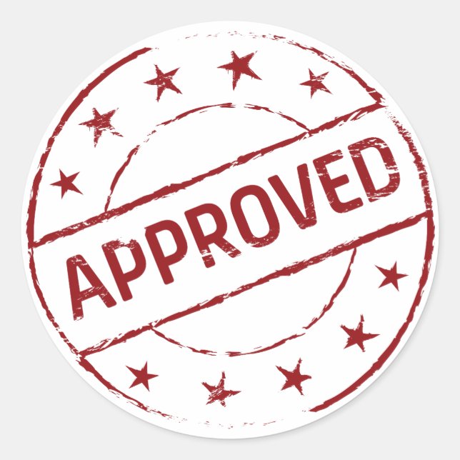 Adesivo Redondo Aprovado (Frente)