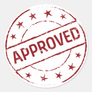 Adesivo Redondo Aprovado
