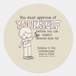 Adesivo Redondo Aprovar você mesmo