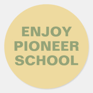 Adesivo Redondo Aproveite a escola Pioneer JW
