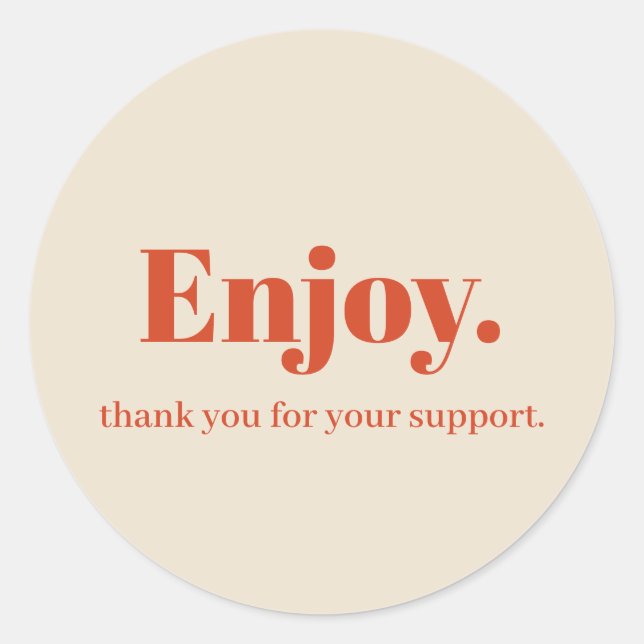 Adesivo Redondo Aproveite o Design do Business Sticker (Frente)