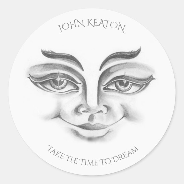 Adesivo Redondo Aproveite O Tempo Para Sonhar Com Os Autocolantes (Frente)