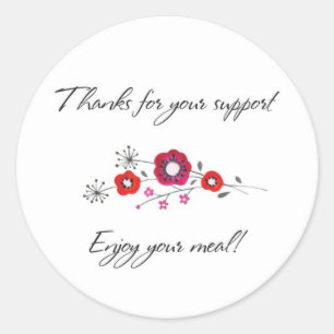 Adesivo Redondo Aproveite sua refeição