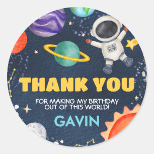 Adesivo Redondo Aproximação do espaço externo à volta da Festa de 