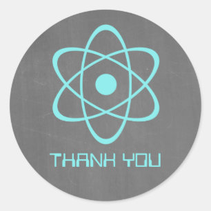 Adesivo Redondo Aqua Atomic Chalkboard Muito Obrigado