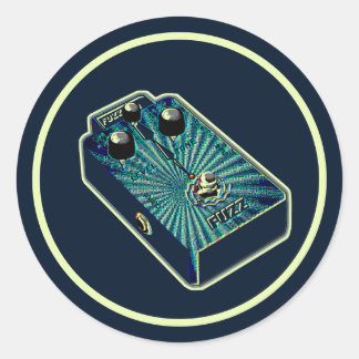 Adesivo Redondo Aqua blue Fuzz