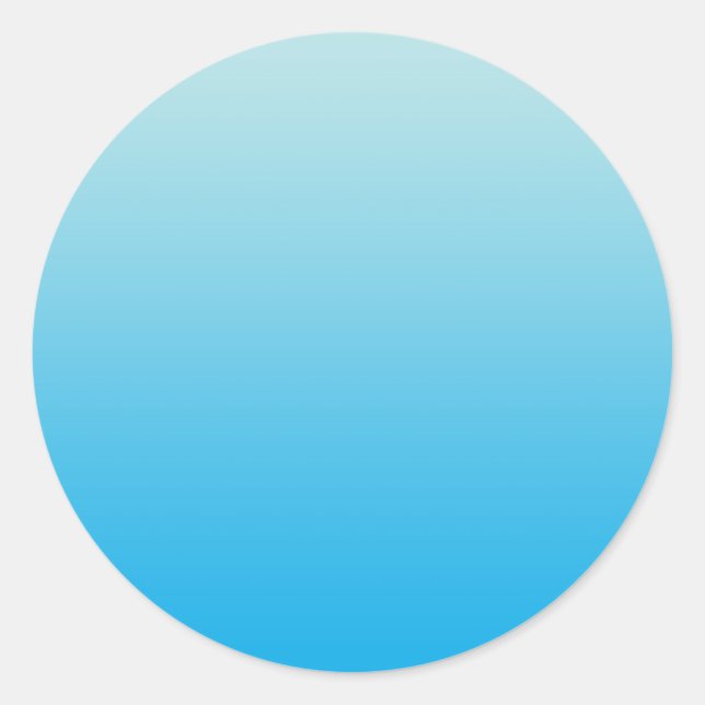 Adesivo Redondo Aqua Blue Ombre (Frente)