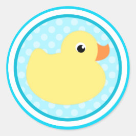 Adesivo Redondo Aqua Blue Sweet Baby Duck Stickers