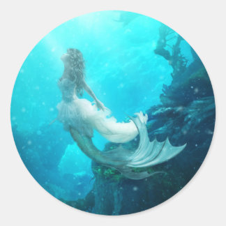Adesivo Redondo Aqua Fiona Smermaid Round Sticker