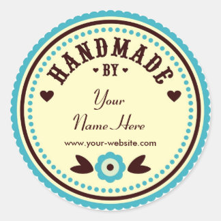 Adesivo Redondo Aqua Flower Manuseada Por Autocolantes Personaliza