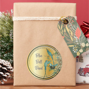 Adesivo Redondo Aqua Hummingbird Swirl