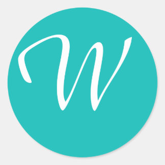 Adesivo Redondo Aqua Monograma