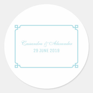 Adesivo Redondo Aqua Paradise Deco Chic Wedding