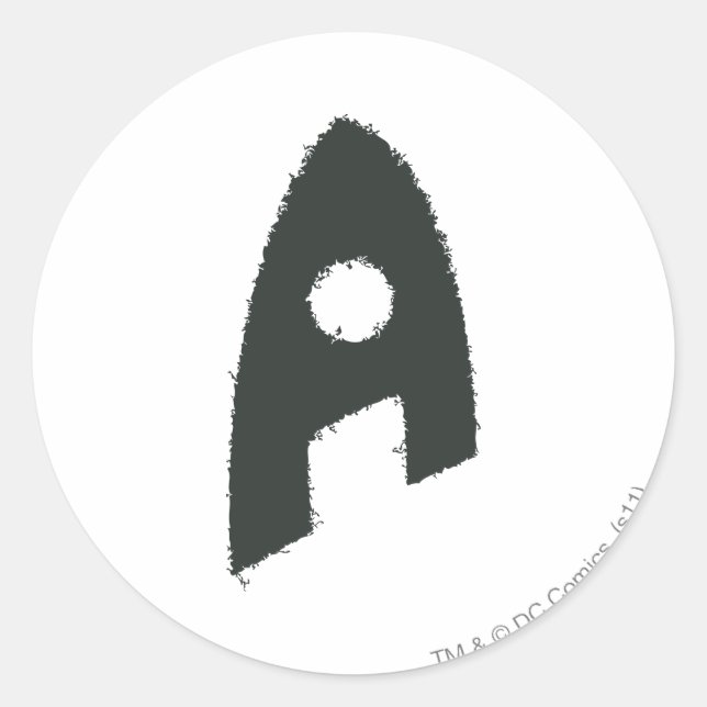 Adesivo Redondo Aquaman Grunge 'A' (Frente)