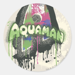 Adesivo Redondo Aquaman - Letra Innocence Torcida