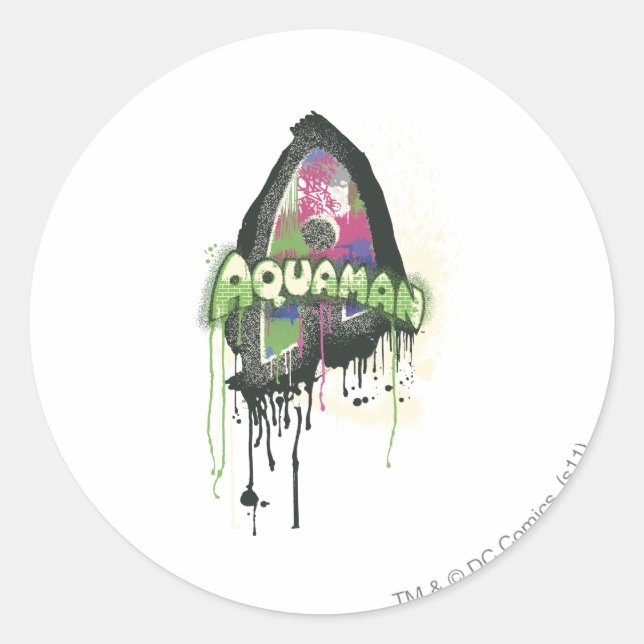 Adesivo Redondo Aquaman - Letra Twisted Innocence (Frente)