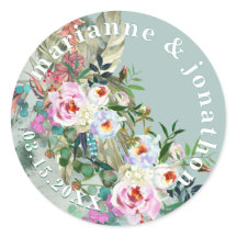 Aquamarine Luxuriante Floral Aquarela Chic