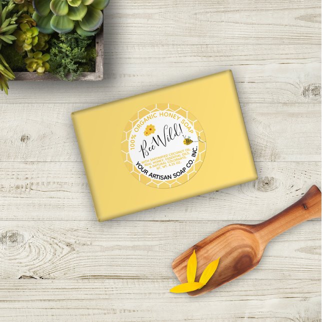 Adesivo Redondo Aquarela Bebida Flor Sapo Mel (Criador carregado)