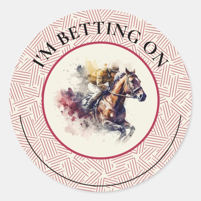 Adesivo Redondo Aquarela Derby Betting (Frente)