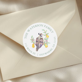 Adesivo Redondo Aquarela Doze Dias de Morada de Natal