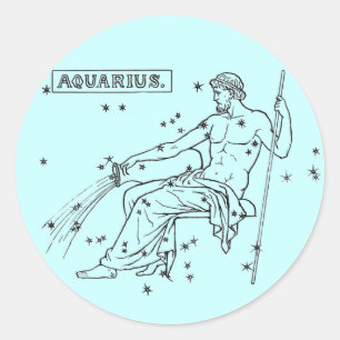 Adesivo Redondo Aquário Stickr