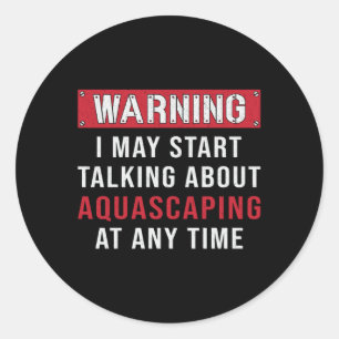 Adesivo Redondo Aquarista Aviso Aquascapim Aquário Aquário Aquá