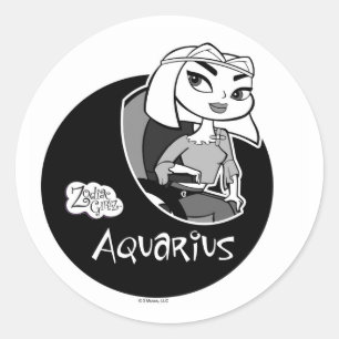 Adesivo Redondo Aquarius Stickers