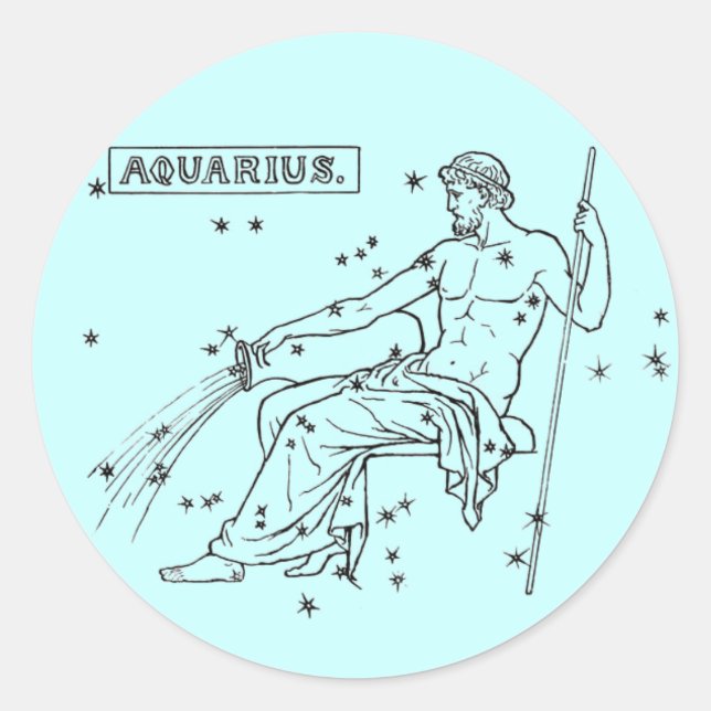 Adesivo Redondo Aquarius Stickr (Frente)