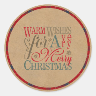 Adesivo Redondo Aqueça ID589 vermelho/verde dos desejos Kraft & d