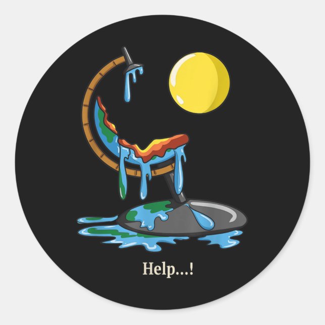 Adesivo Redondo Aquecimento Antisolo Alterações Climáticas Pro Nat (Frente)