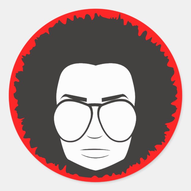 Adesivo Redondo aquela cara dos anos 70 (Frente)