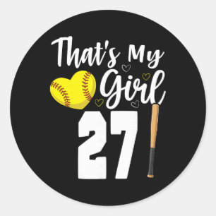 Adesivo Redondo Aquela É Minha Garota Número #27 Softll Número 27