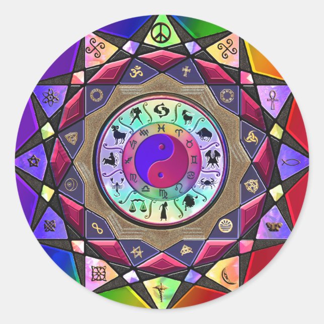 Adesivo Redondo Aqui, agora. (Frente)