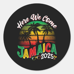 Adesivo Redondo Aqui Chegamos Jamaica 2025, Girls Trip Family Summ