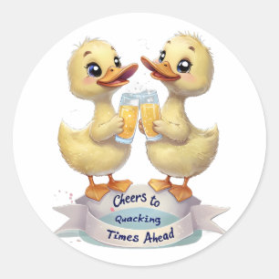 Adesivo Redondo Aqui está a lista otimizada de "Saúde ao Quack"