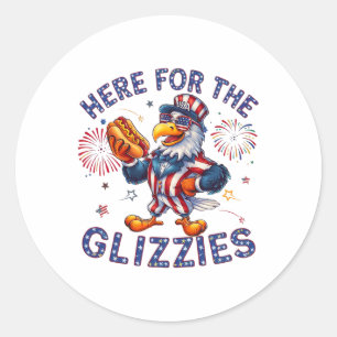 Adesivo Redondo Aqui Para A Bandeira Glizzies Hot Dog America