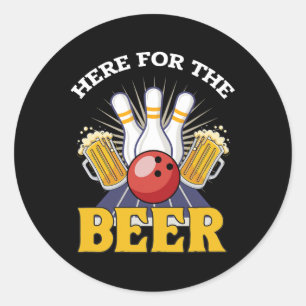 Adesivo Redondo Aqui Para A Boliche De Cerveja