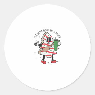 Adesivo Redondo aqui parece um doce natal