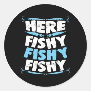 Adesivo Redondo Aqui Peixinho Peixinho Peixinho Camiseta Homens Mu