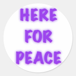 Adesivo Redondo Aqui pela Paz