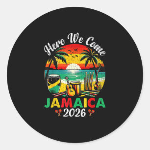 Adesivo Redondo Aqui Vamos Nós Jamaica 2026 Viagem de Meninas Famí