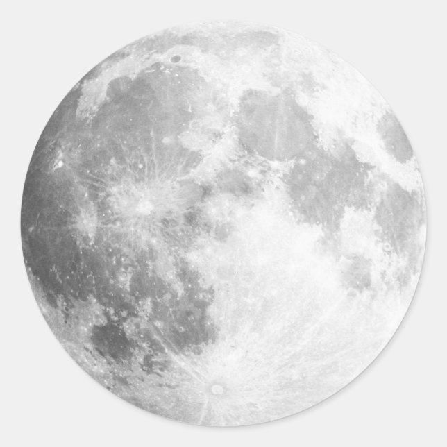 Adesivo Redondo Aqui Vem A Lua / Vinhetas De Lua Completa (Frente)