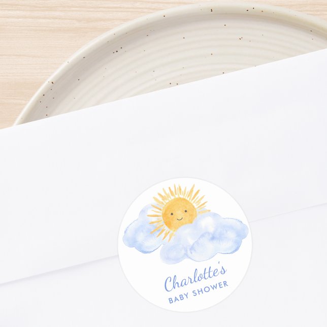 Adesivo Redondo Aqui vem o Chá de fraldas do Filho (Criador carregado)