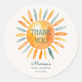 Adesivo Redondo Aqui vem o Chá do Filho Menino