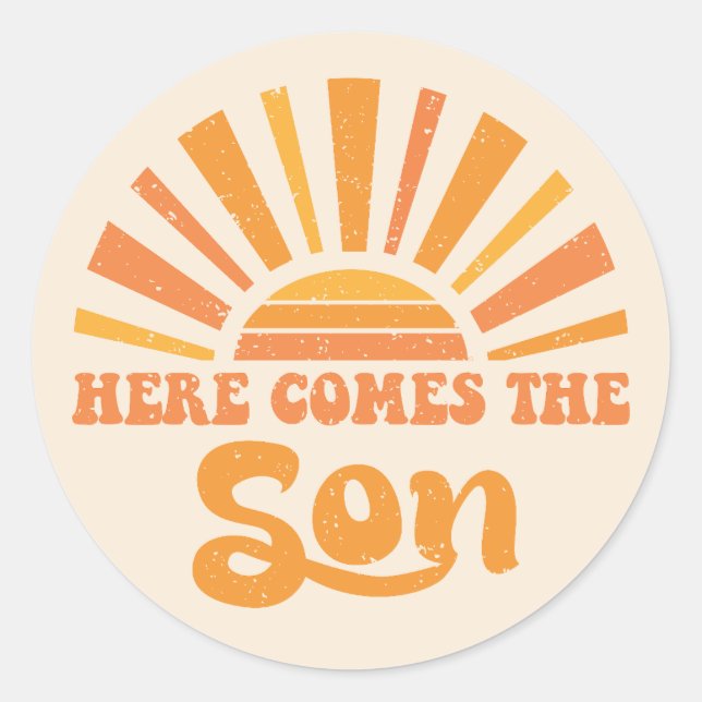 Adesivo Redondo Aqui Vem O Filho De Deus I (Jesus) (Frente)