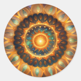 Adesivo Redondo Aqui vem o Sol