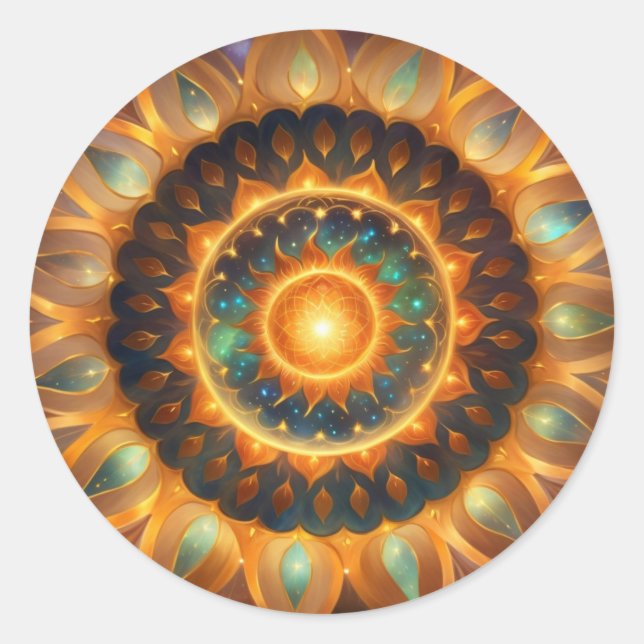 Adesivo Redondo Aqui vem o Sol (Frente)