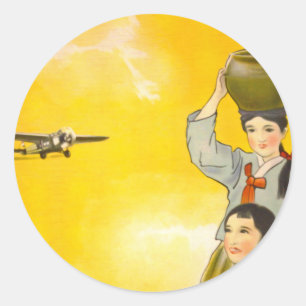Adesivo Redondo Ar de Manchuria
