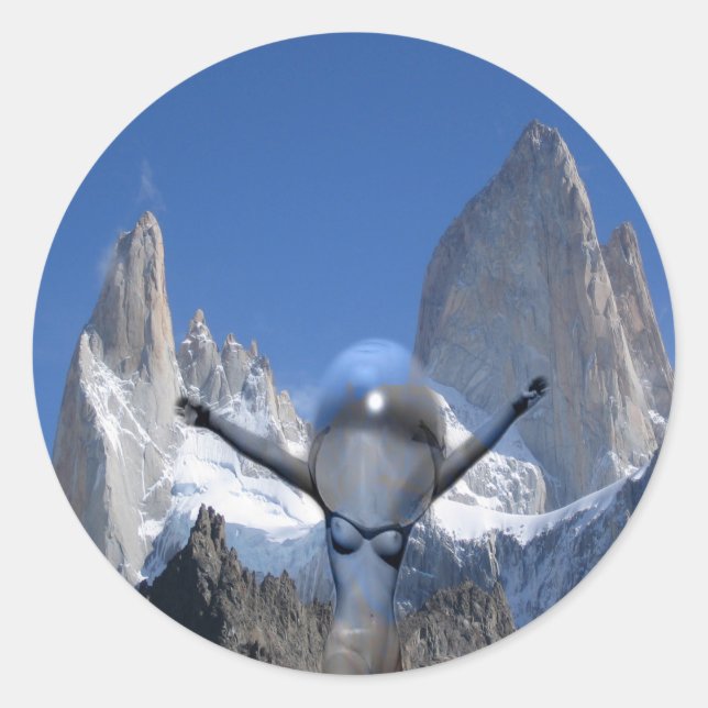 Adesivo Redondo Ar de montanha (Frente)