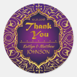 Adesivo Redondo Arabe Noites Bollywood Obrigado etiquetar